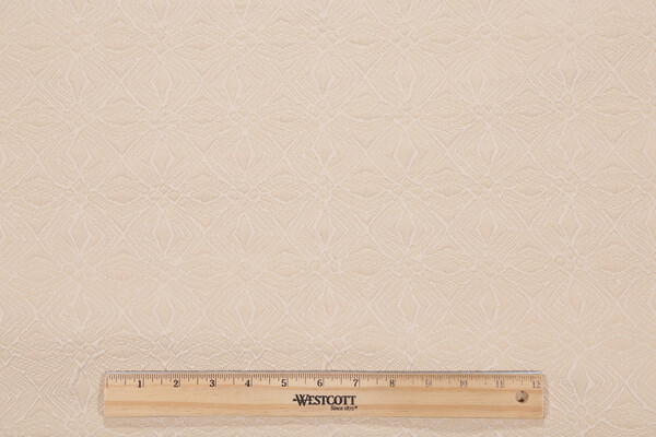 Abstract Matelasse Upholstery Fabric in Eggshell