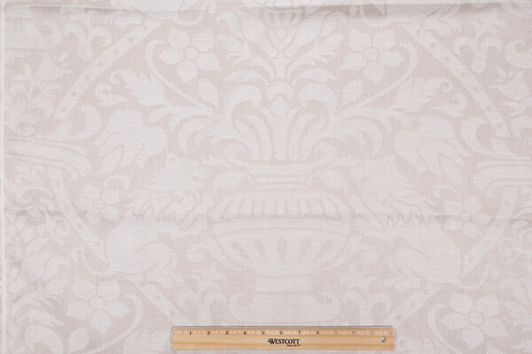 Fincher Damask Decorator Fabric in Beige