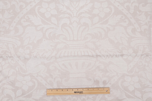 Fincher Damask Decorator Fabric in Beige