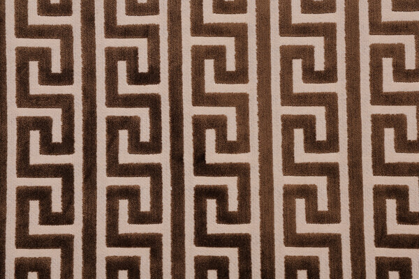 Akis Velvet Upholstery Fabric in Walnut