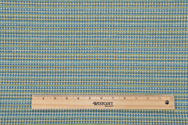 Beckett Woven Chenille Upholstery Fabric in Blue/Green