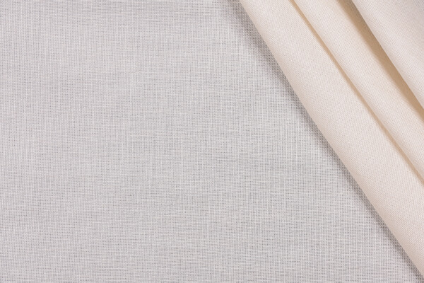 Sunbrella Mist Sheer Drapery Weight Solution Dyed Acrylic Outdoor Fabric in Parchment