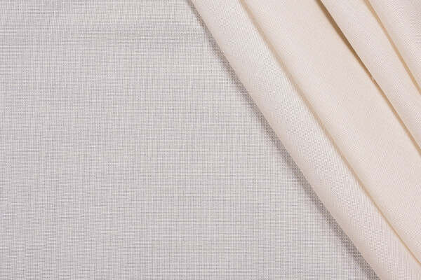 Sunbrella Mist Sheer Drapery Weight Solution Dyed Acrylic Outdoor Fabric in Parchment