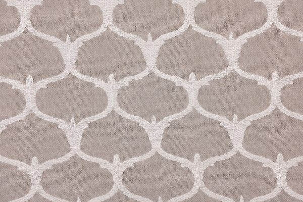 Click for 1.13 Yards Grenelle Embroidered Drapery Fabric in Pebble Grenelle Embroidered Drapery Fabric in Pebble