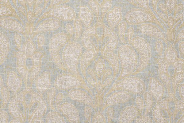 Richloom Trousseau Printed Linen Blend Drapery Fabric in Mist