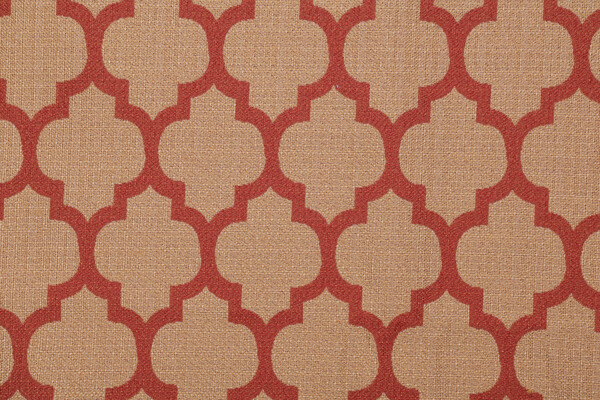 Bocce Damask Upholstery Fabric in Paprika