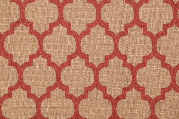 Bocce Damask Upholstery Fabric in Paprika