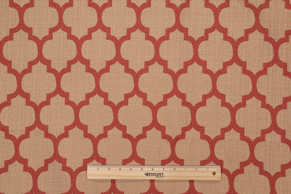 Bocce Damask Upholstery Fabric in Paprika