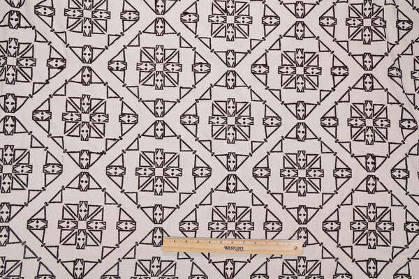San Lucia Embroidered Drapery Fabric in Dark Chocolate