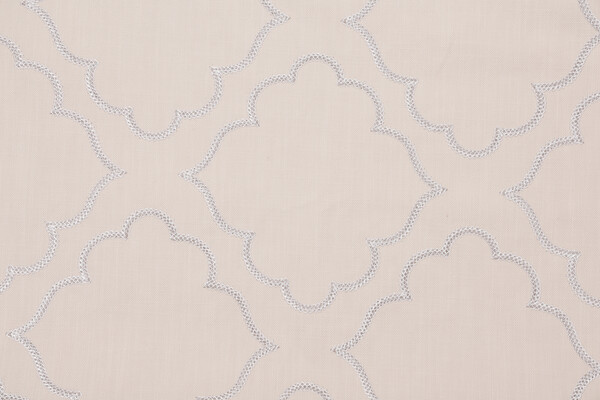 Elegance Embroidered Drapery Fabric in Ivory