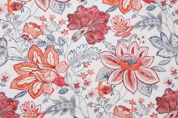 Hamilton Sedberry Printed Cotton Drapery Fabric in Spice 