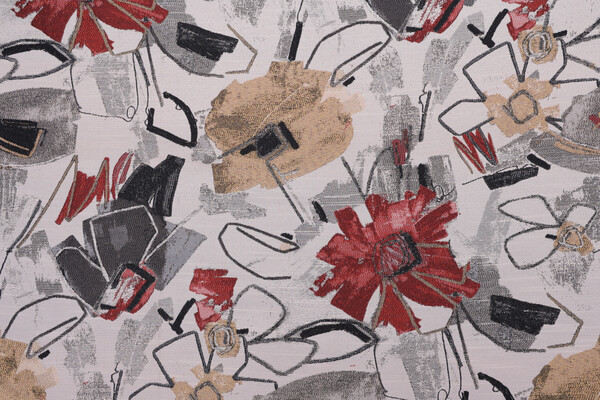 Mill Creek Delightful Tapestry Upholstery Fabric in Cardinal 