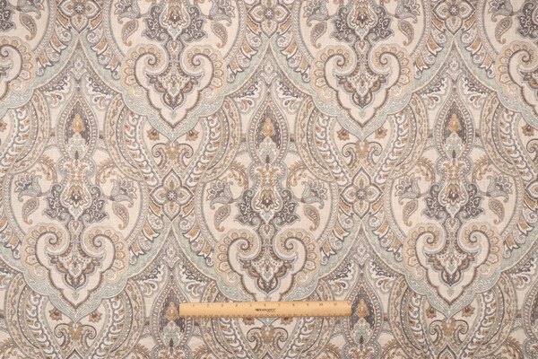 Click for 0.63 Yards Covington Tinsley Printed Linen Blend Drapery Fabric in 107-Vintage Covington Tinsley Printed Linen Blend Drapery Fabric in 107-Vintage