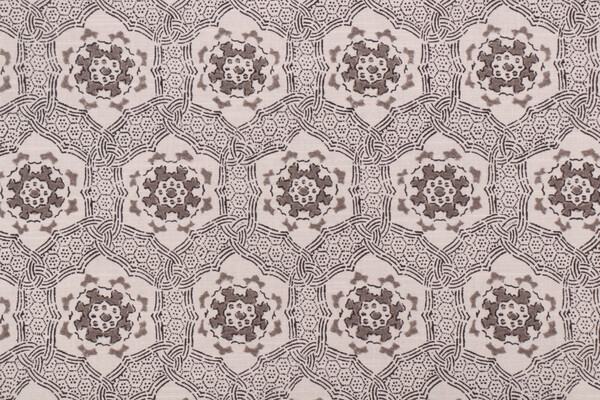 PK Lifestyles Trinket Printed Cotton Drapery Fabric in Charcoal