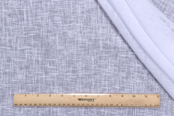 Lino Textiles Alcapulco 118 inch Sheer Drapery Fabric in White