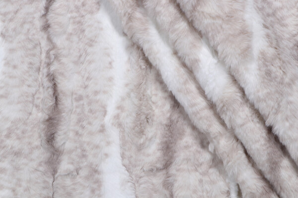 PK Lifestyles Roar Faux-Fur Decorator Fabric in Snow Bunny