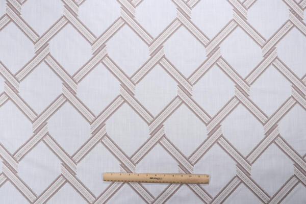 Valiant Fabrics Cairo Embroidered Drapery Fabric in Natural