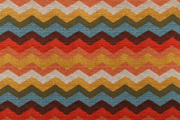Waverly Panama Wave Printed Cotton Drapery Fabric in Adobe