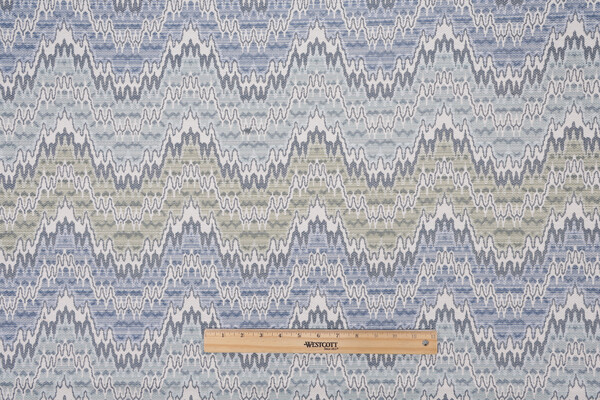 Sample of Hamilton Estes Tapestry Upholstery Fabric in Bluewater 