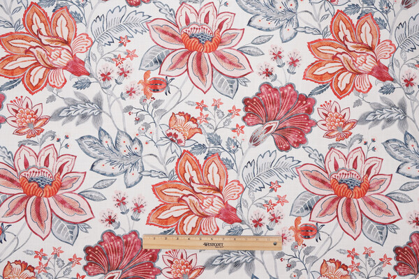 Hamilton Sedberry Printed Cotton Drapery Fabric in Spice 