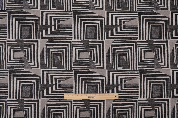 Mill Creek Pumped Woven Chenille Upholstery Fabric in Tuxedo 