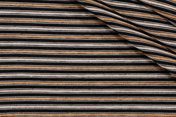 Scalamandre Woven Chenille Upholstery Fabric in Black/Gold