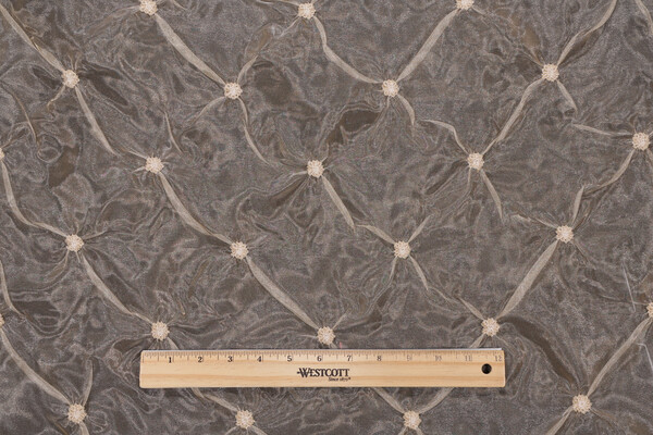 Scalamandre Marlene Sheer Silk Drapery Fabric in Champagne