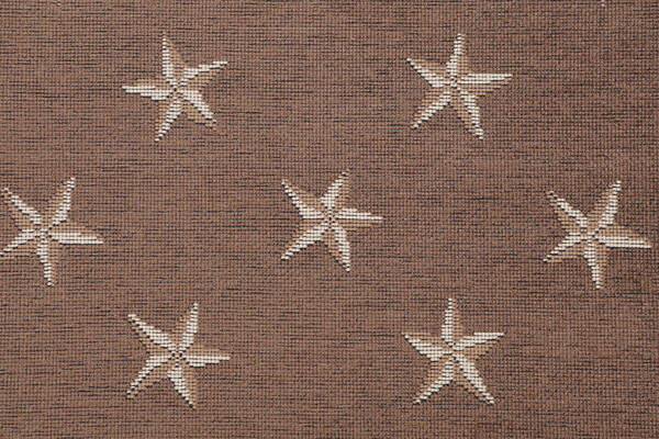 Fonthill North Star Woven Chenille Upholstery Fabric in Brown