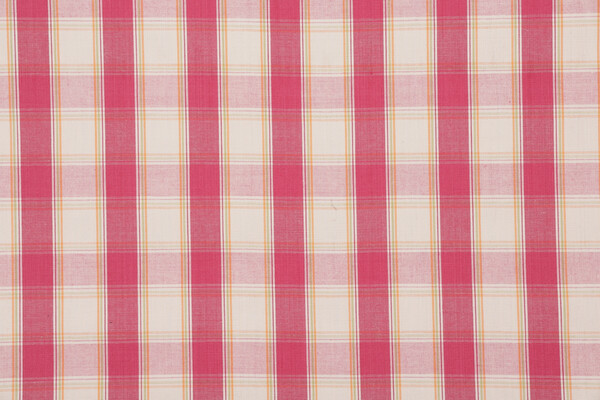 Fonthill Lucille Check Woven Cotton Decorator Fabric in Red Multi