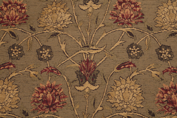 Fonthill Templeton Chenille Tapestry Upholstery Fabric in Greige