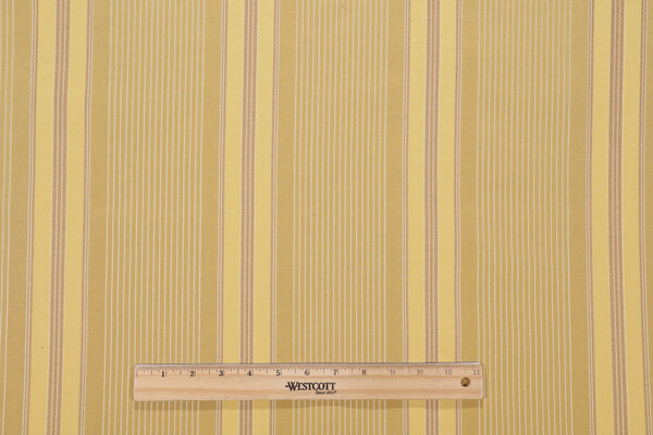 Grey Watkins Malabar Stripe Silk Decorator Fabric in Marigold