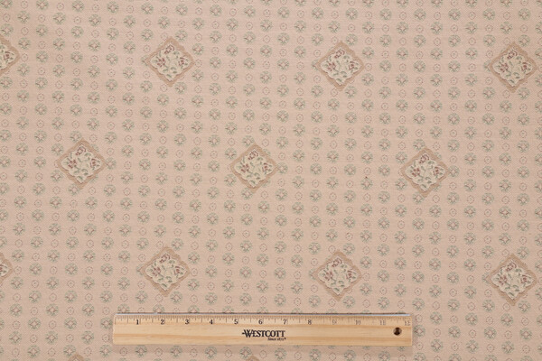Scalamandre Bramino Tapestry Upholstery Fabric in Green/Beige