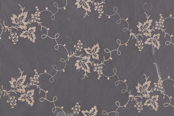 Click for 1.5 Yards Scalamandre Julien Embroidered Sheer Lace Drapery Fabric in Beurre Beige Scalamandre Julien Embroidered Sheer Lace Drapery Fabric in Beurre Beige