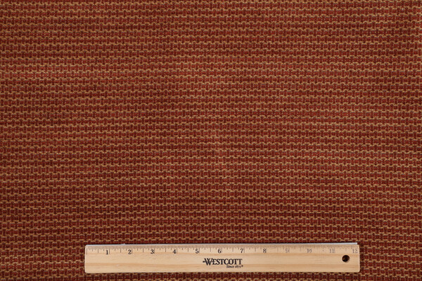 Scalamandre Stripe Woven Chenille Upholstery Fabric in Brick