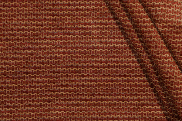 Scalamandre Stripe Woven Chenille Upholstery Fabric in Brick