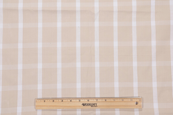 Fonthill Windsor Woven Upholstery Fabric in Beige/White