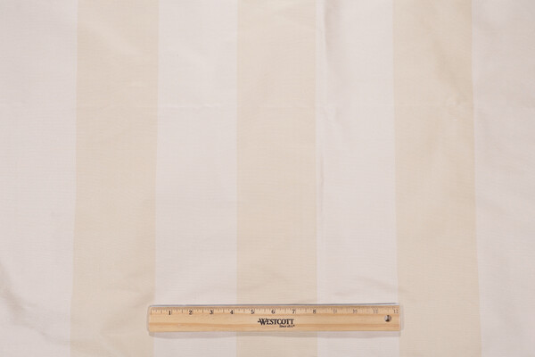 Scalamandre Marrissa Stripe Silk Decorator Fabric in Beige/Ivory