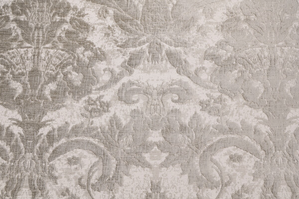 Scalamandre Damask Chenille Upholstery Fabric in Grey