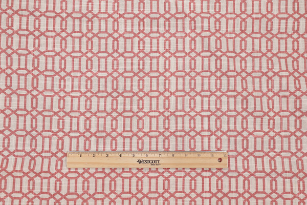 Mill Creek Raymond Waites Printed Linen Blend Drapery Fabric in Rosewood