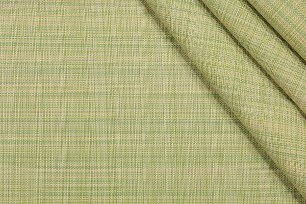 Bella Dura Grasscloth Woven Polyolefin Outdoor Fabric in Lime