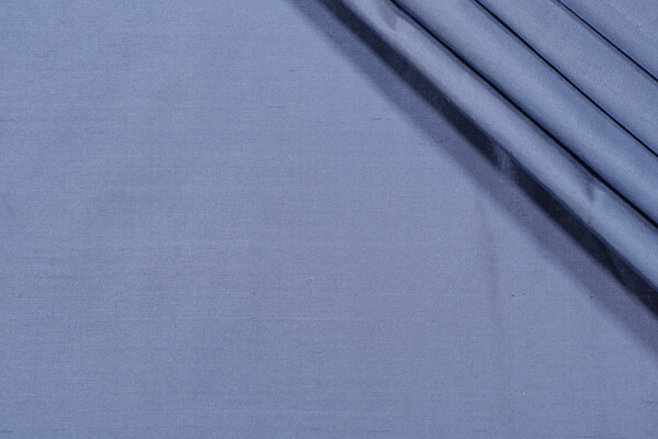Solid Backed Silk Decorator Fabric in Blue