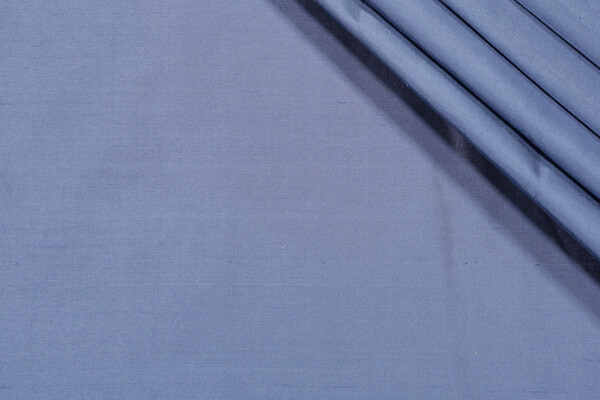 Solid Backed Silk Decorator Fabric in Blue