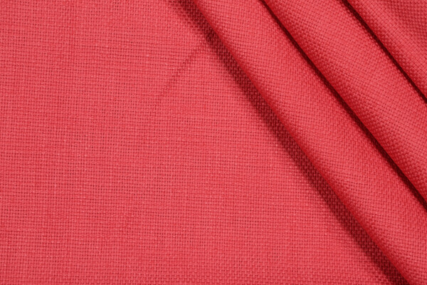 P Kaufmann Slubby Basket Woven Cotton Upholstery Fabric in Rosehip