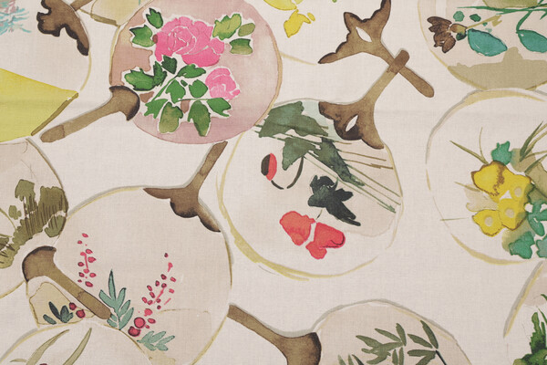 Mia Printed Drapery Fabric in Multi