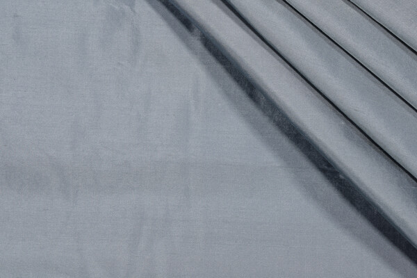 Tikka Backed Silk Decorator Fabric in Steel