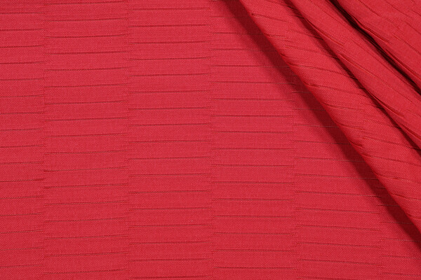 1 Yard Bella Dura Lewitt Pleated Polyolefin Outdoor Fabric in Cranberry