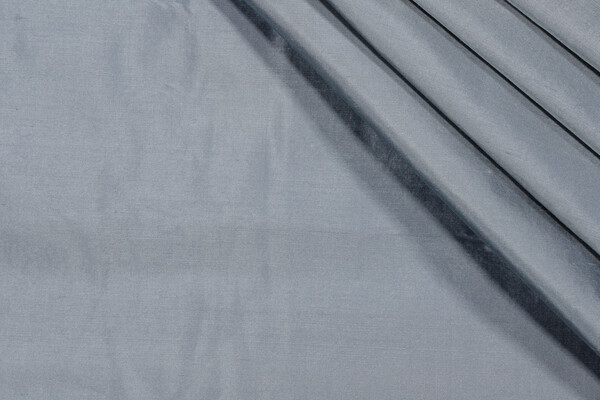 Tikka Backed Silk Decorator Fabric in Steel
