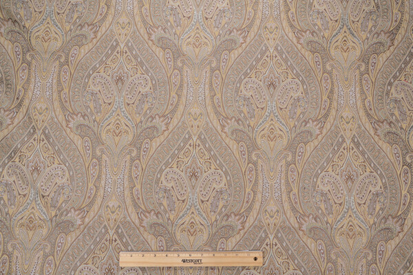 Karaj Paisley Woven Upholstery Fabric in Mineral