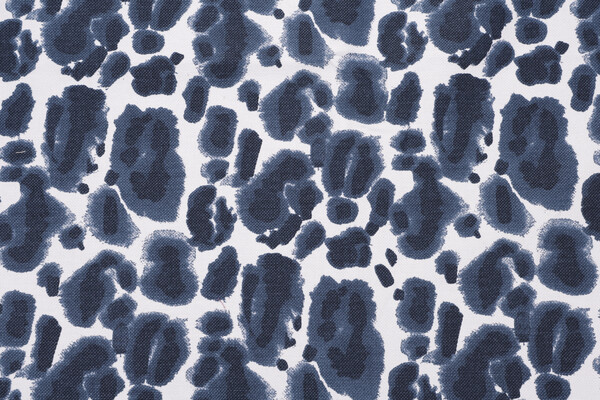 Lacefield Leopard Printed Cotton Blend Drapery Fabric in Cadet