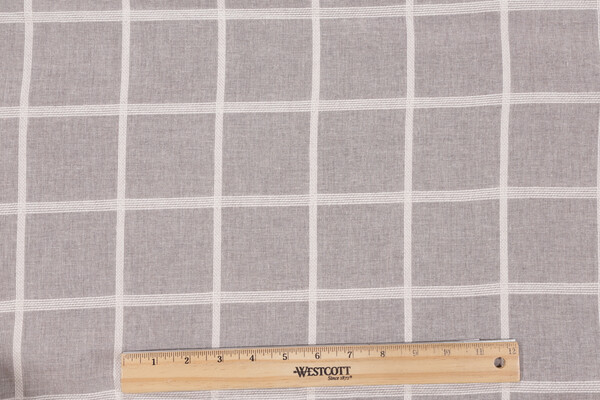Scalamandre Check 118 inch Sheer Drapery Fabric in Fog 